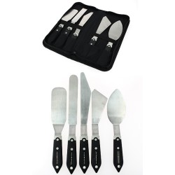 5 grands couteaux à peindre Daler Rowney dans une trousse