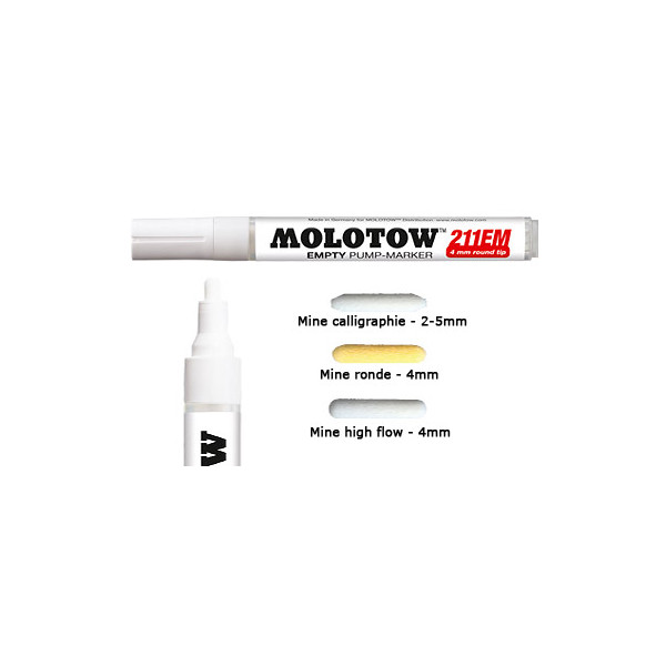 Marqueur vide 211EM 4mm- Molotow