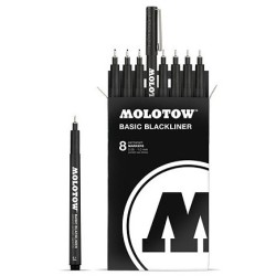 Pochette de feutres Molotow permanents Basic Blackliner