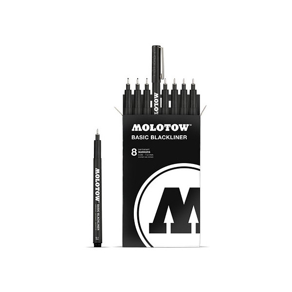 Pochette de feutres Basic Blackliner - Molotow