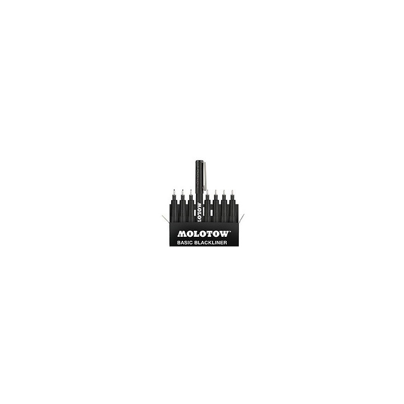 Pochette de feutres Molotow permanents Basic Blackliner