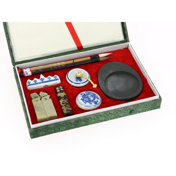 Coffret de calligraphie chinoise