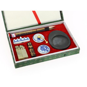 Coffret de calligraphie chinoise