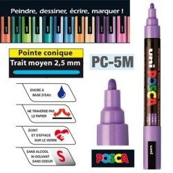 POSCA PC-5M, marqueur pointe conique. Trait moyen : 2,5 mm