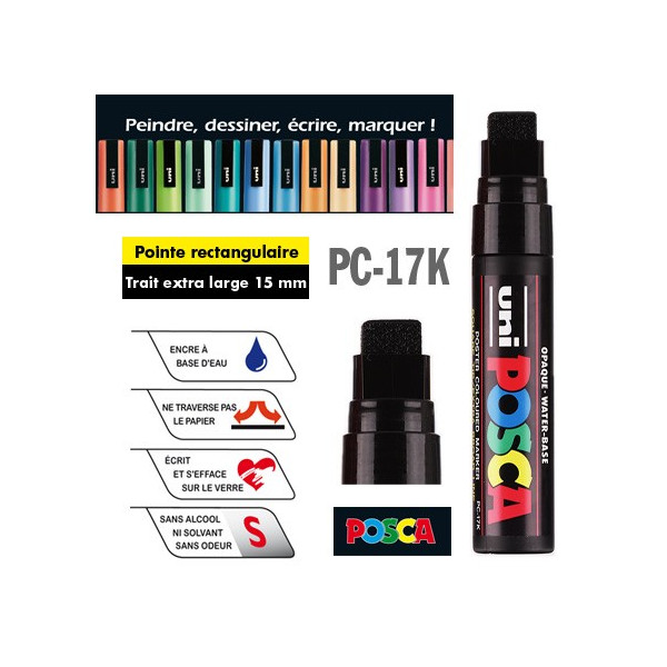 POSCA PC-17K, marqueur pointe large. Trait Extra large 15 mm - Creastore