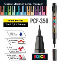 POSCA PCF-350, marqueur pointe pinceau. Tracé de 01, à 10 mm