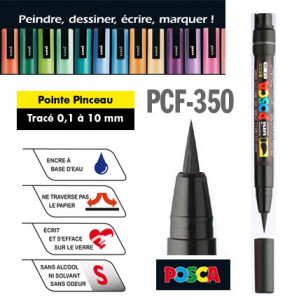 Marqueur pinceau POSCA PCF-350 de 0,1 à 10 mm