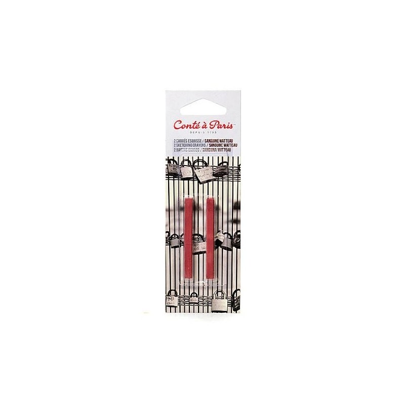 Carrés esquisse Sanguine Conté, set de 2 carré sanguine