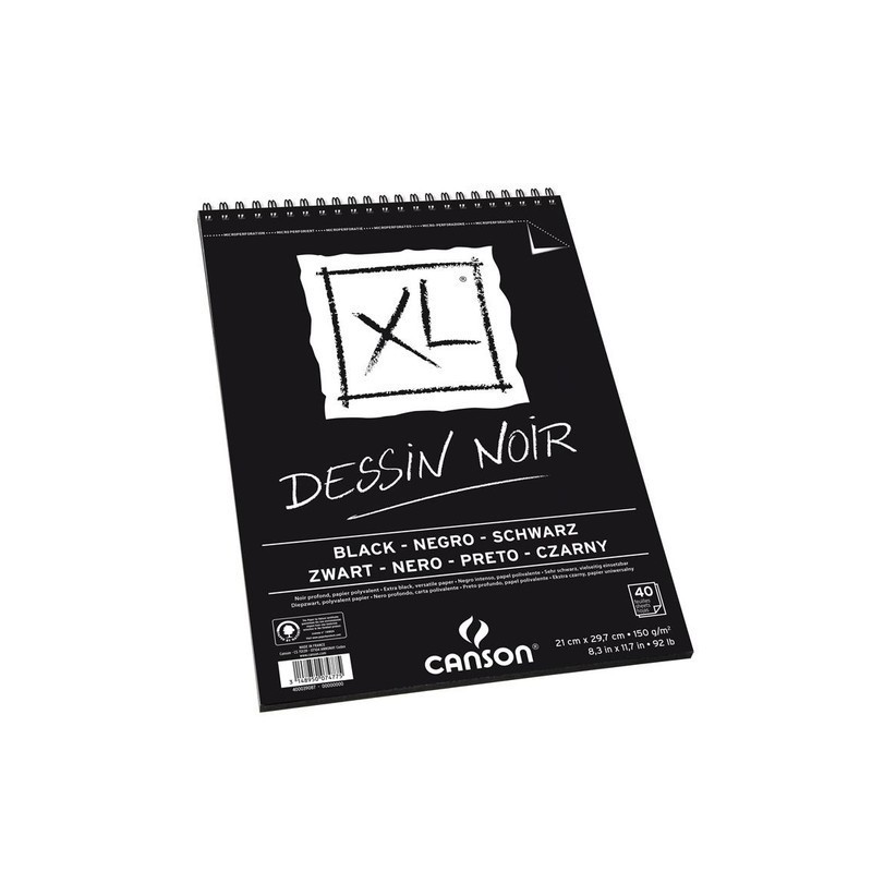 Bloc Canson XL noir, papier à dessin
