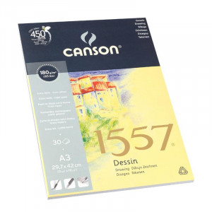 Bloc papier à dessin Canson 1557 - 180g/m²