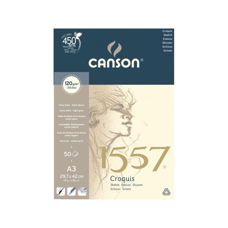 Bloc Canson 1557 papier à croquis et esquisse
