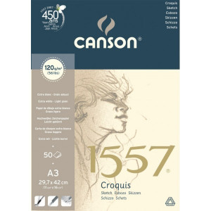 Bloc papier à croquis Canson 1557 - 120g/m²