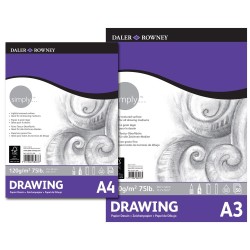 Bloc papier dessin Simply, Grain léger - 120gr