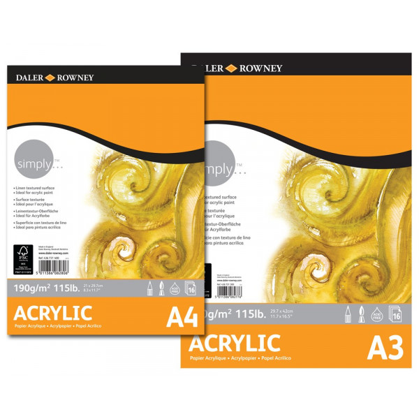 Bloc pour peinture acrylique - 190gr - Daler Rowney