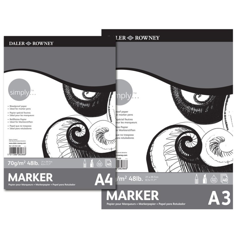Bloc papier feutre et marqueur Simply, 70gr