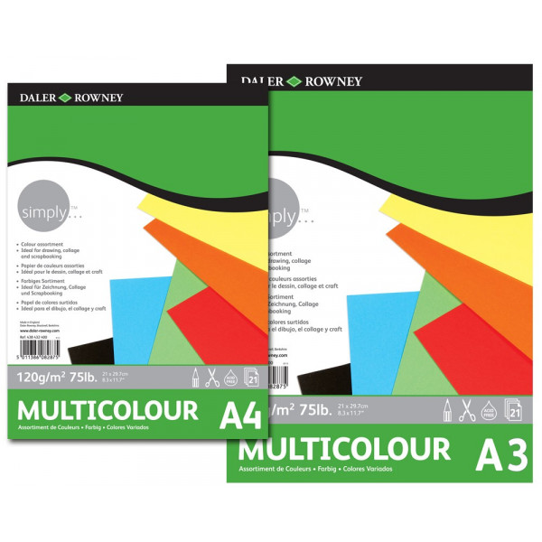 Bloc papier de couleurs - 120gr - Daler Rowney