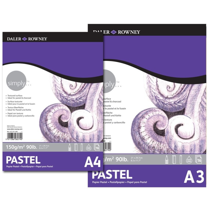 Bloc papier pastel et fusain Simply, 150gr