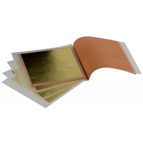 Feuilles d'or demi-jaune vif - 80x80mm - Creastore