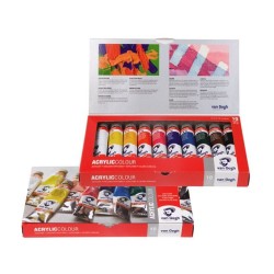 Boîte de 10 tubes de peinture acrylique fine Van Gogh