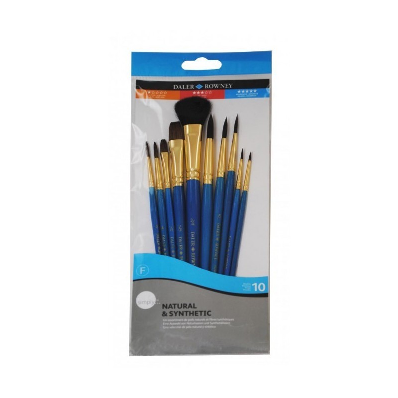 Pochette de 10 pinceaux Simply pour aquarelle