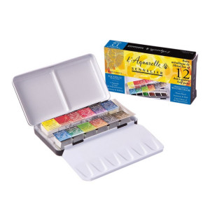 Boîte d'aquarelle extra-fine - 24 demi-godets - Winsor & Newton - Creastore