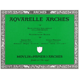 Bloc aquarelle Arches - grain fin 300gr