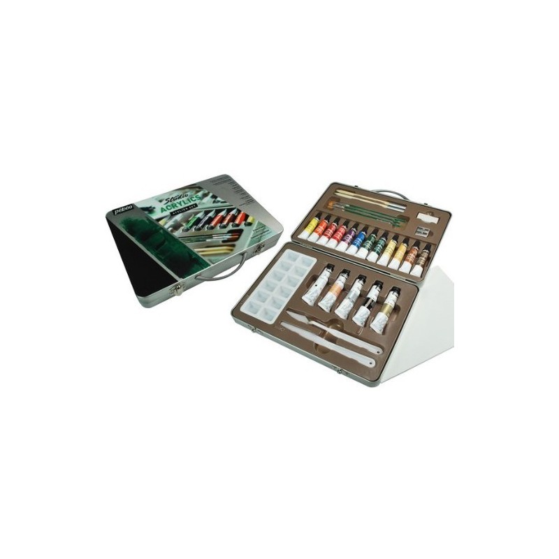 Coffret en métal Atelier Studio Acrylics de Pébéo