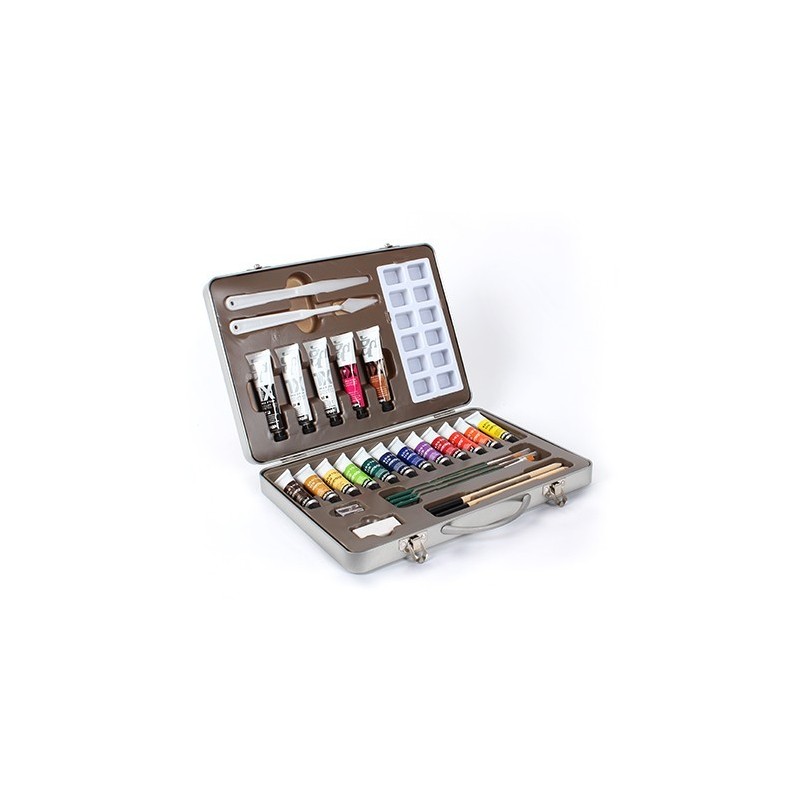 Coffret en métal Atelier huile studio XL de Pébéo