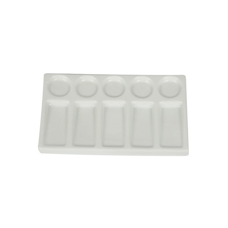 Palette rectangle en porcelaine de Manet