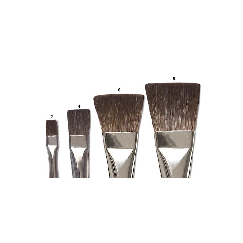 Pinceau 6236 Isabey, pinceau plat en Petit-gris Kazan pur