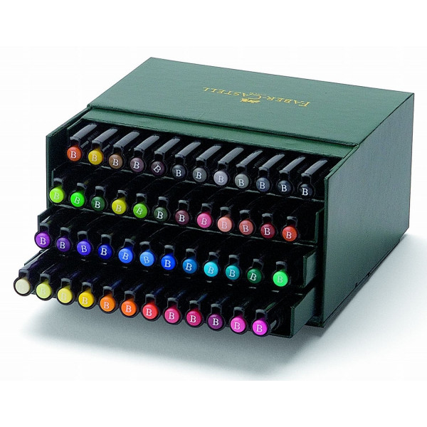 Studio box artist pen de 48 feutres PITT Artist de Faber-Castell