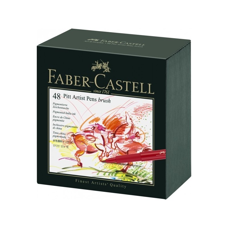 Studio box artist pen de 48 feutres PITT Artist de Faber-Castell