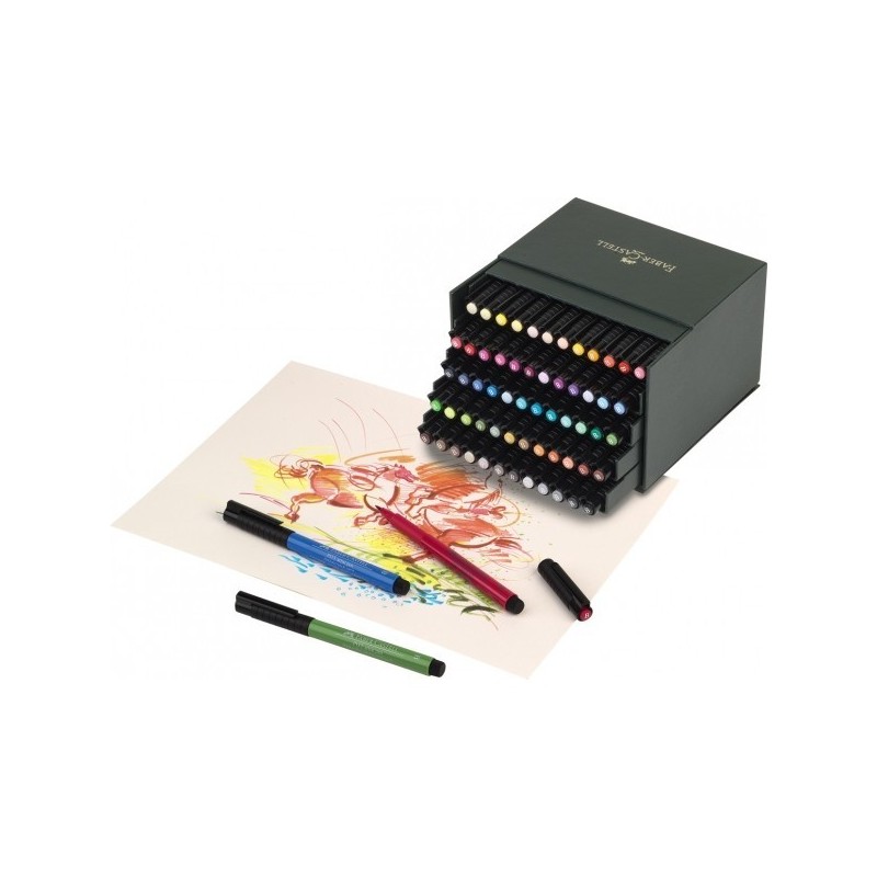 Studio box artist pen de 60 feutres PITT Artist de Faber-Castell