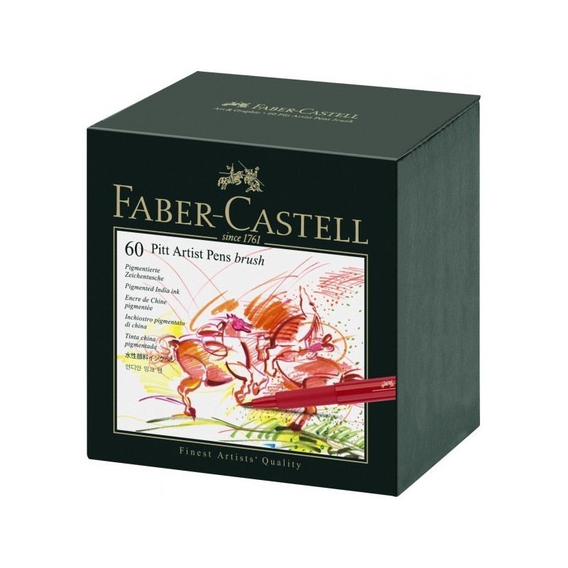 Studio box artist pen de 60 feutres PITT Artist de Faber-Castell
