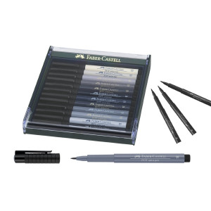 Set de 12 feutres Artist pen PITT - Nuance de gris