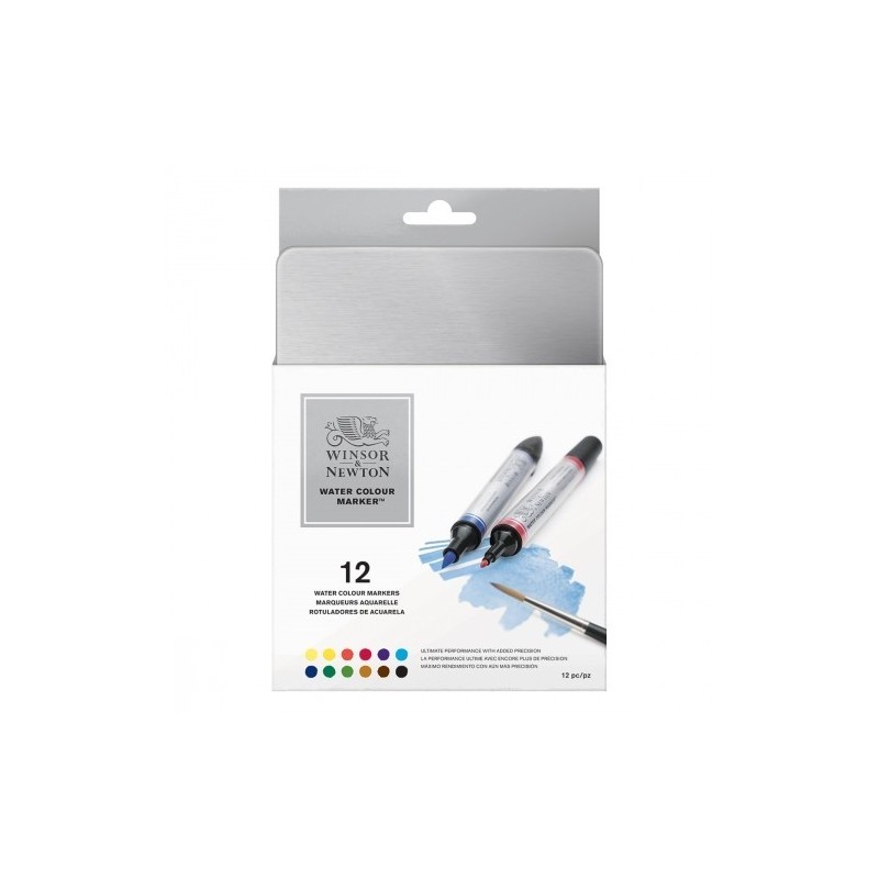 Boîte de 12 marqueurs aquarelle - Winsor & Newton 