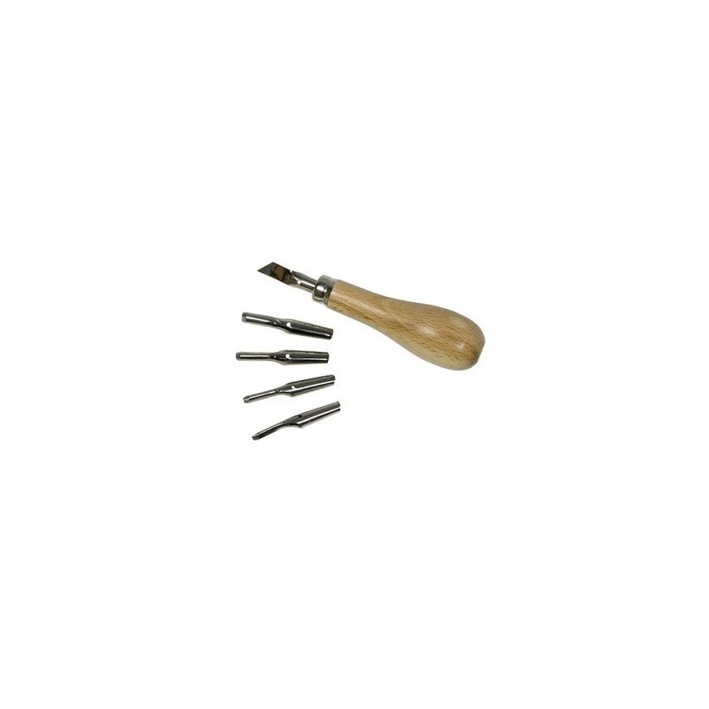 Assortiment de gouges pour gravure linoléum Abig