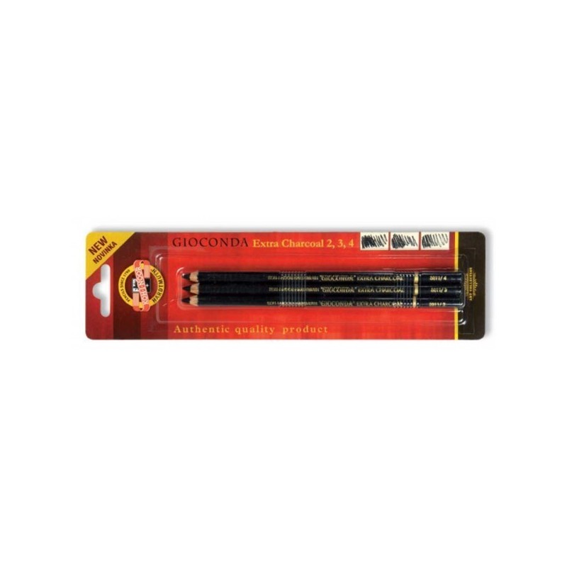 set de 3 crayons fusains - Gioconda