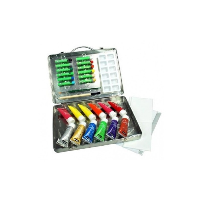 Coffret métal de peinture et pastel Primacolor - Artist Kid - Pébéo