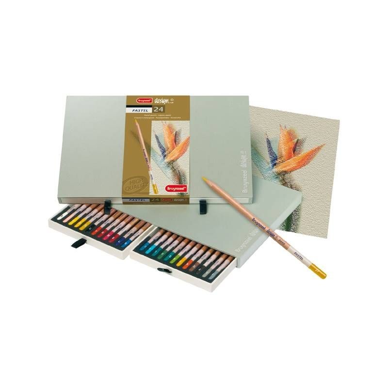 Coffret 24 crayons pastels Bruynzeel
