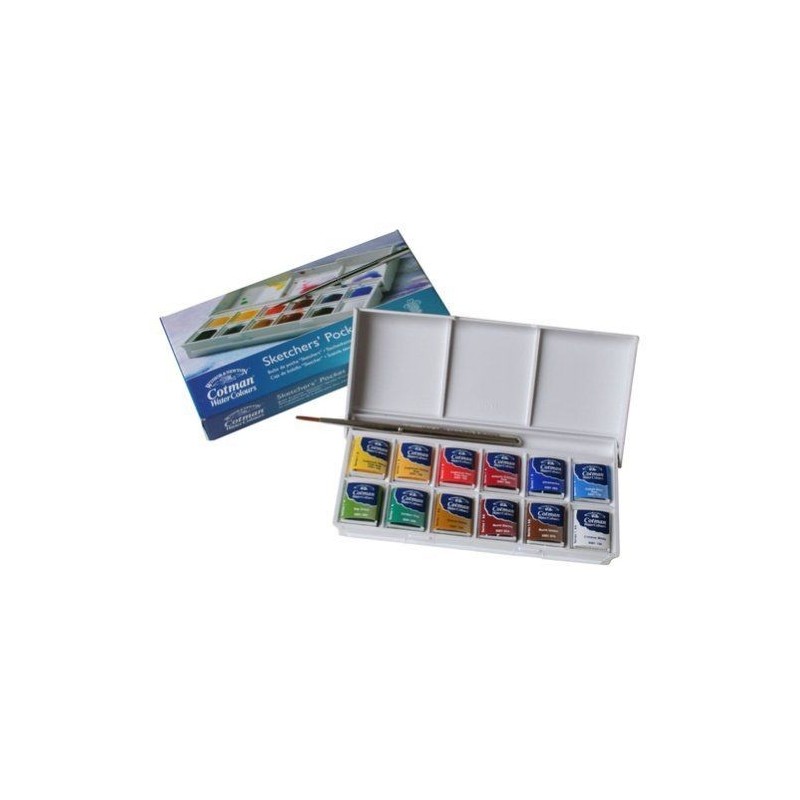 Boîte de 12 demi-godets Cotman Sketcher