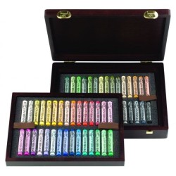 Coffret bois 60 pastels secs Rembrandt
