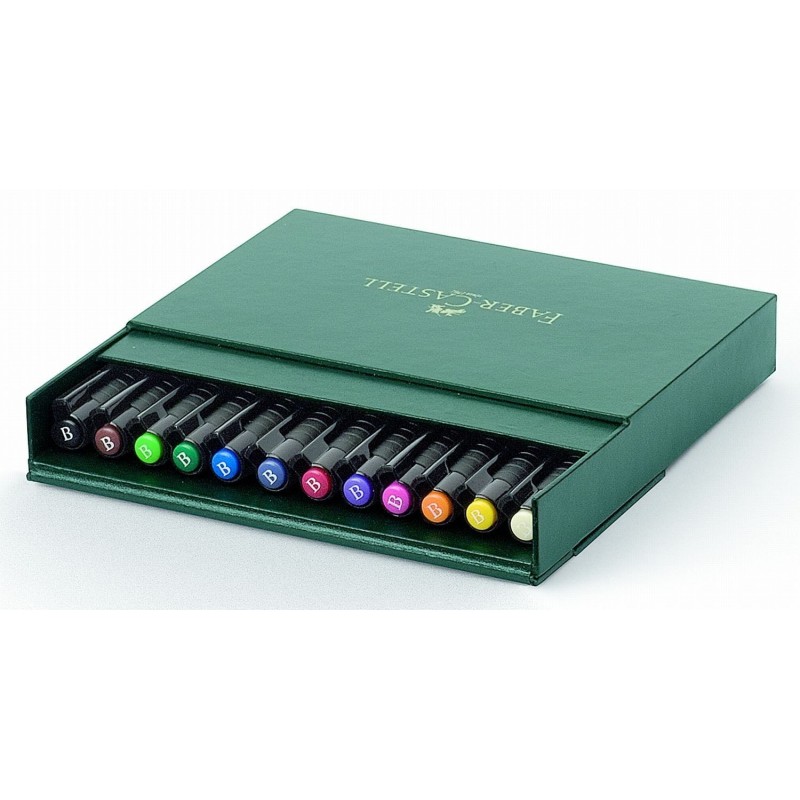 Studio box artist pen de 12 feutres PITT Artist de Faber-Castell