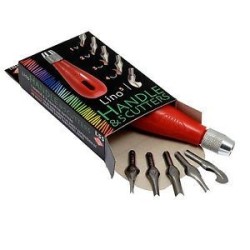 Kit lino Essdee - 5 gouges avec manche plastique