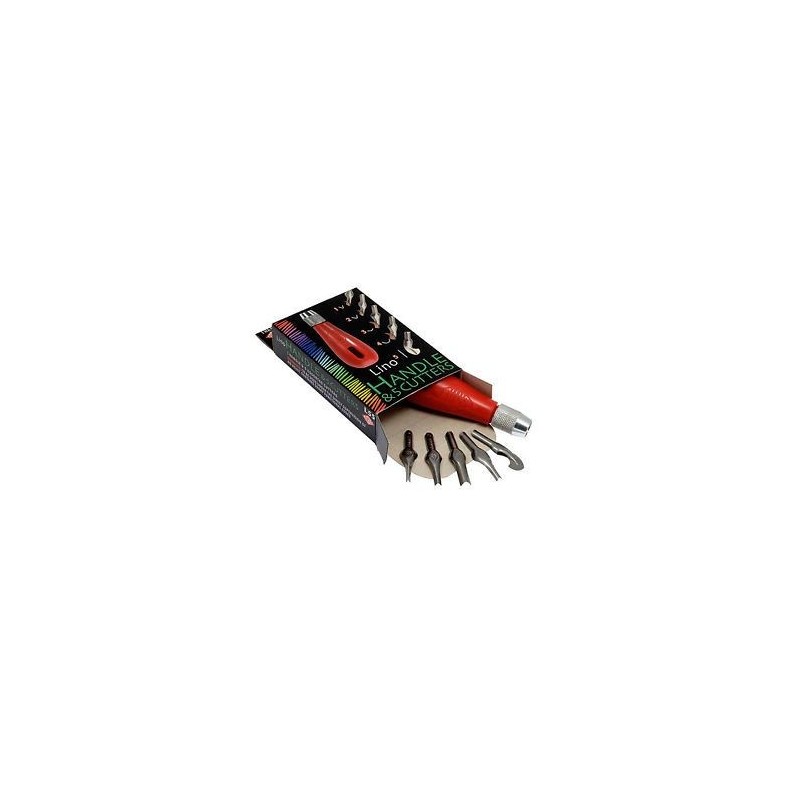 Kit lino Essdee - 5 gouges avec manche plastique