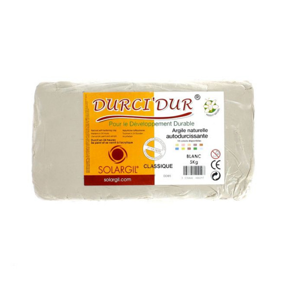 Argile Durci'Dur auto-durcissant (sans cuisson) de Solargil