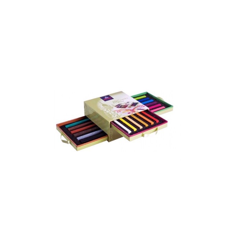 Coffret de 18 carrés Conté de couleur 