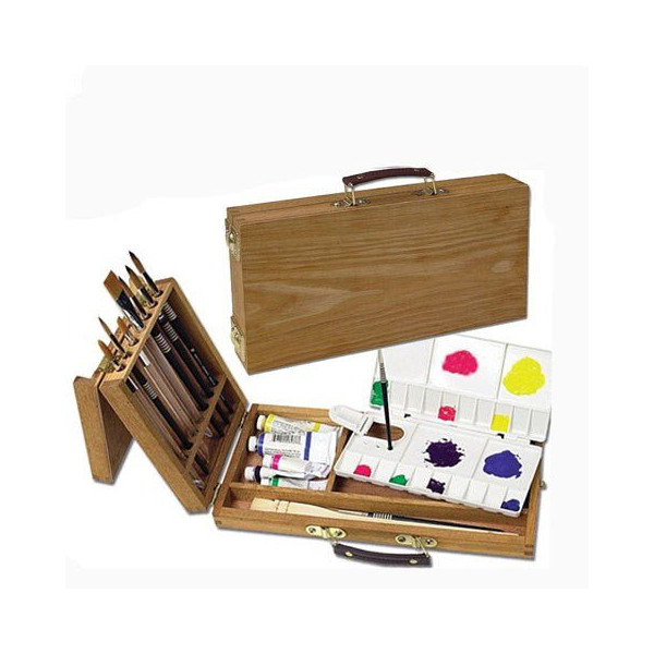 Boîte Turner en bois d'orme + palette plastique