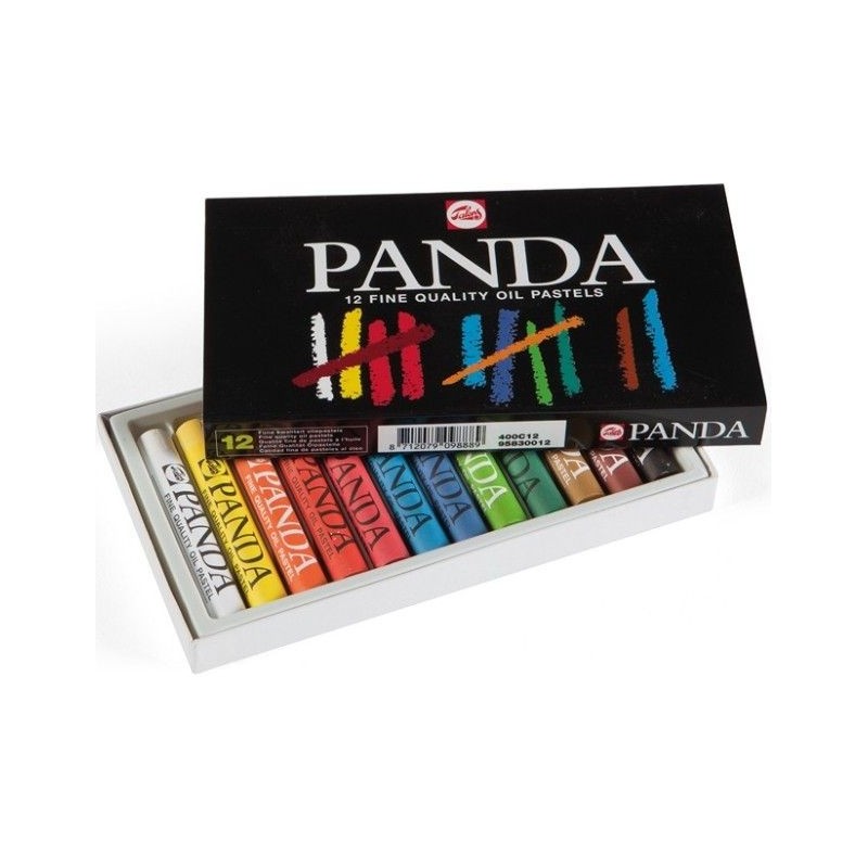 Panda, pastels à l’huile