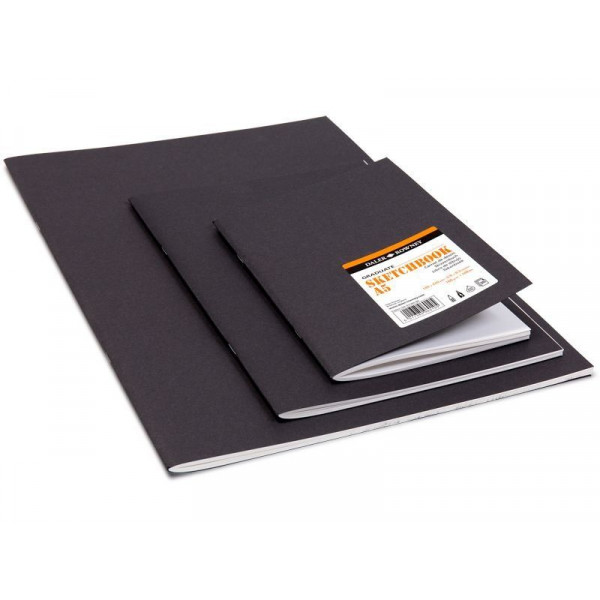 CARNET CROQUIS NOIR 140G A4 20 FLEUILLES